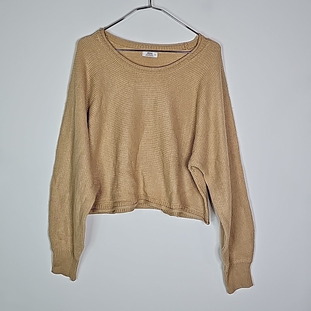 Ardene medium tan cropped knitted sweater